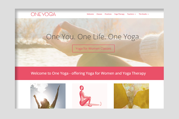 Kandure One Yoga website and cretative